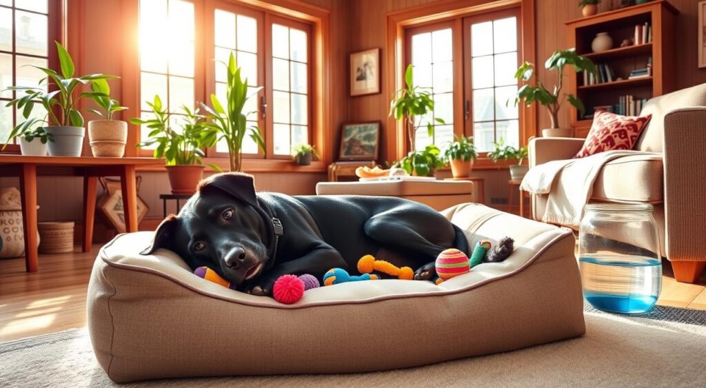 black lab cattle dog mix home environment