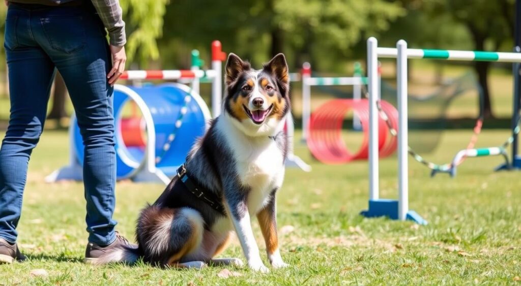 training blue heeler australian shepherd mix