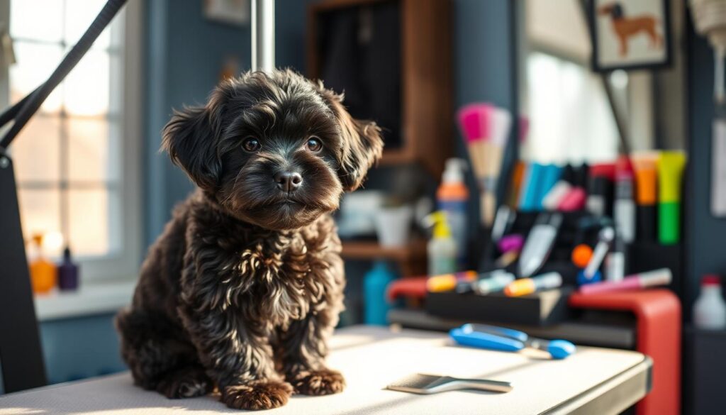 Black Cockapoo grooming