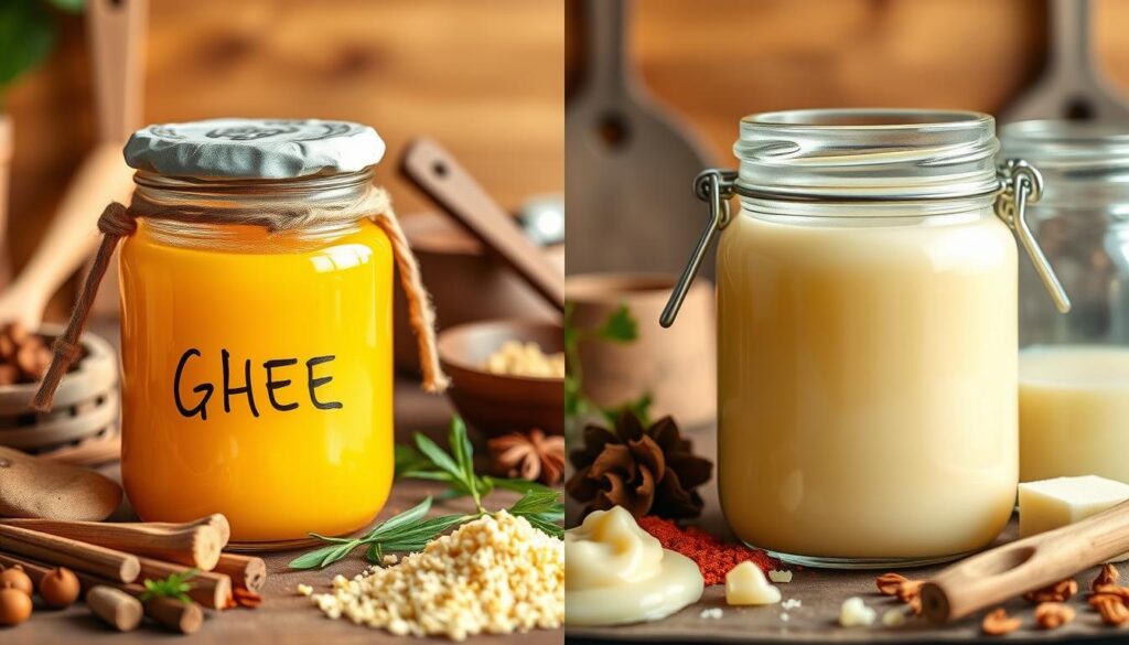 Cow ghee and buffalo ghee