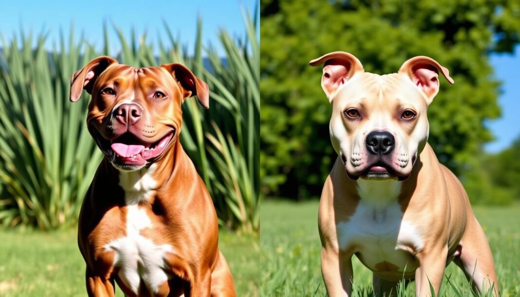 Staffy dog breed vs pitbull