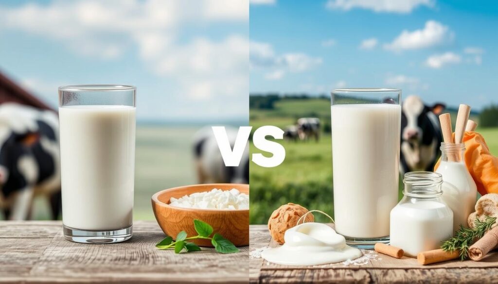 Toned milk vs cow milk nutritional comparison