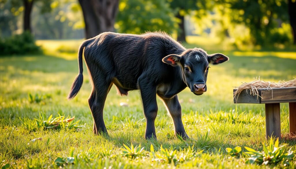 buffalo calf feeding