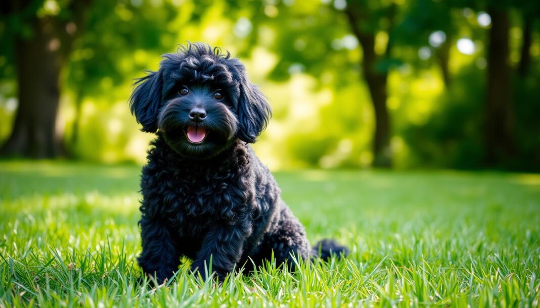 cocker spaniel poodle mix black