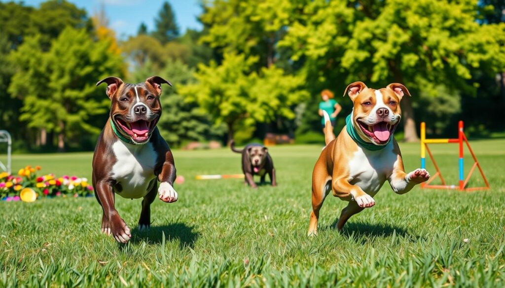 staffy vs pitbull exercise