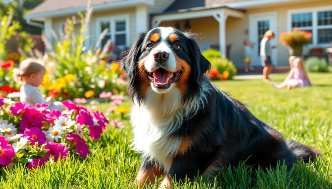 Bernese mountain dog golden retriever mix