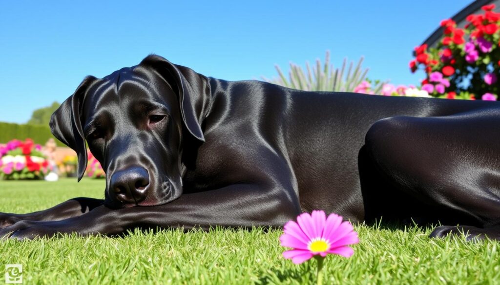 Great Dane with child