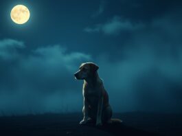 why dogs cry at night